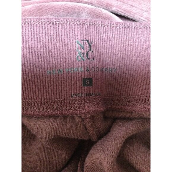 New York & Company Y2K Velour Hooded Full Zip Jacket Straight Leg Pants Track Su - Picture 9 of 12